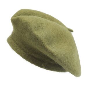 Wool French Beret Hat Solid Color Beret Cap For Women Girls (olive Green)😊